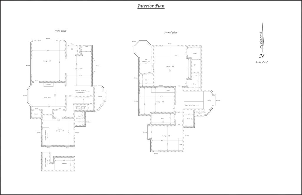 An interior plan survey sample